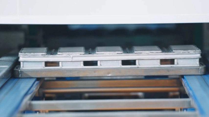 Strapped Loaf Pan Used in Automatic Bread Line